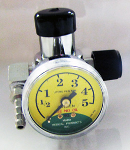 Regulator Oxygen Adjustable flow (1/2-5 LPM) by MADA Medical Products, Inc.  ID 1309A-5
